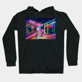 Neon Street Pink Blue Hoodie